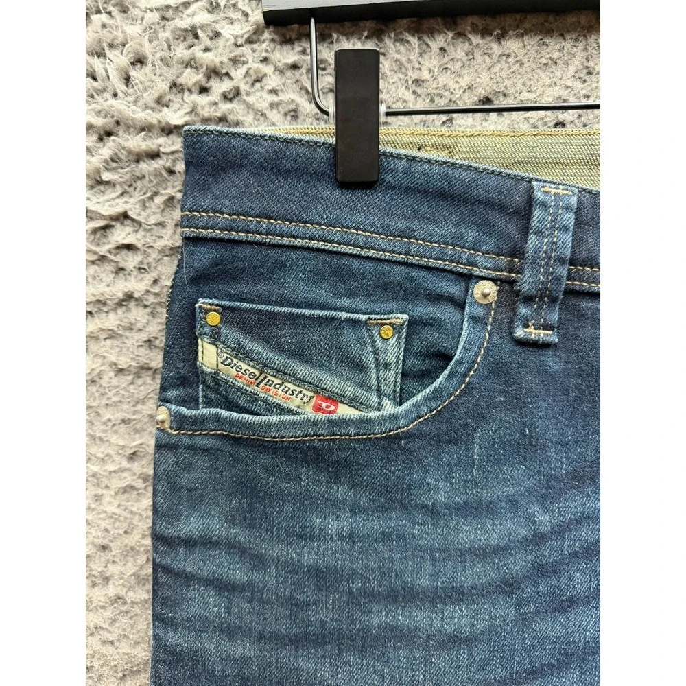 Diesel Larkee Regular Straight Leg Button-Fly Denim Jeans Blue Mens Size 34 x 32